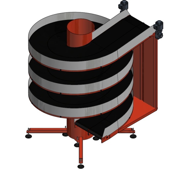 All-purpose spiral conveyor for medium to large products
